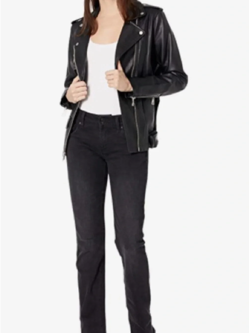 NWT Hudson Women's Double-Button Flap Pocket Jeans in Pitch Black (Size 10/30)
